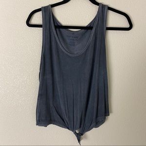 Gray Soft & Sexy American Eagle Tank Top With Tie